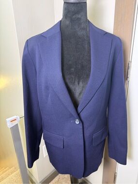 Pendleton Women's Vintage Navy Blue Double Breasted Blazer 100% Wool Business 10